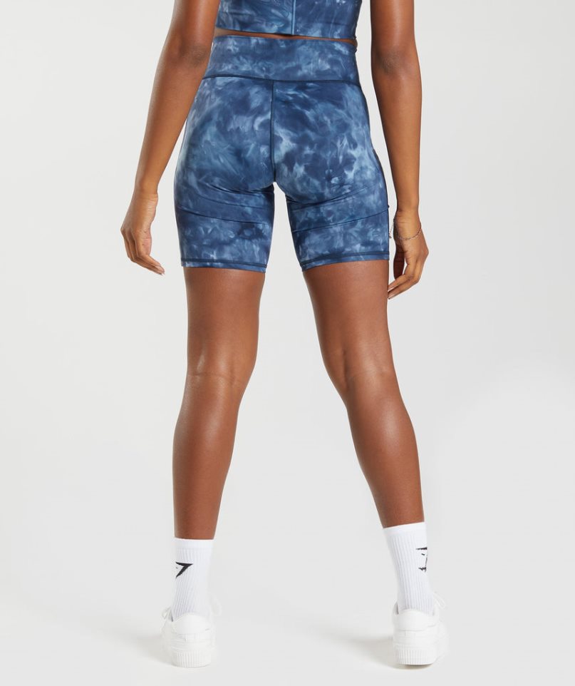 Women's Gymshark Elevate Cycling Shorts Blue | NZ 2RKTWU